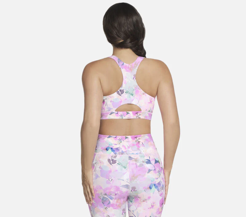 GO WALK Seascape Floral Zip Front Bra - Image 2