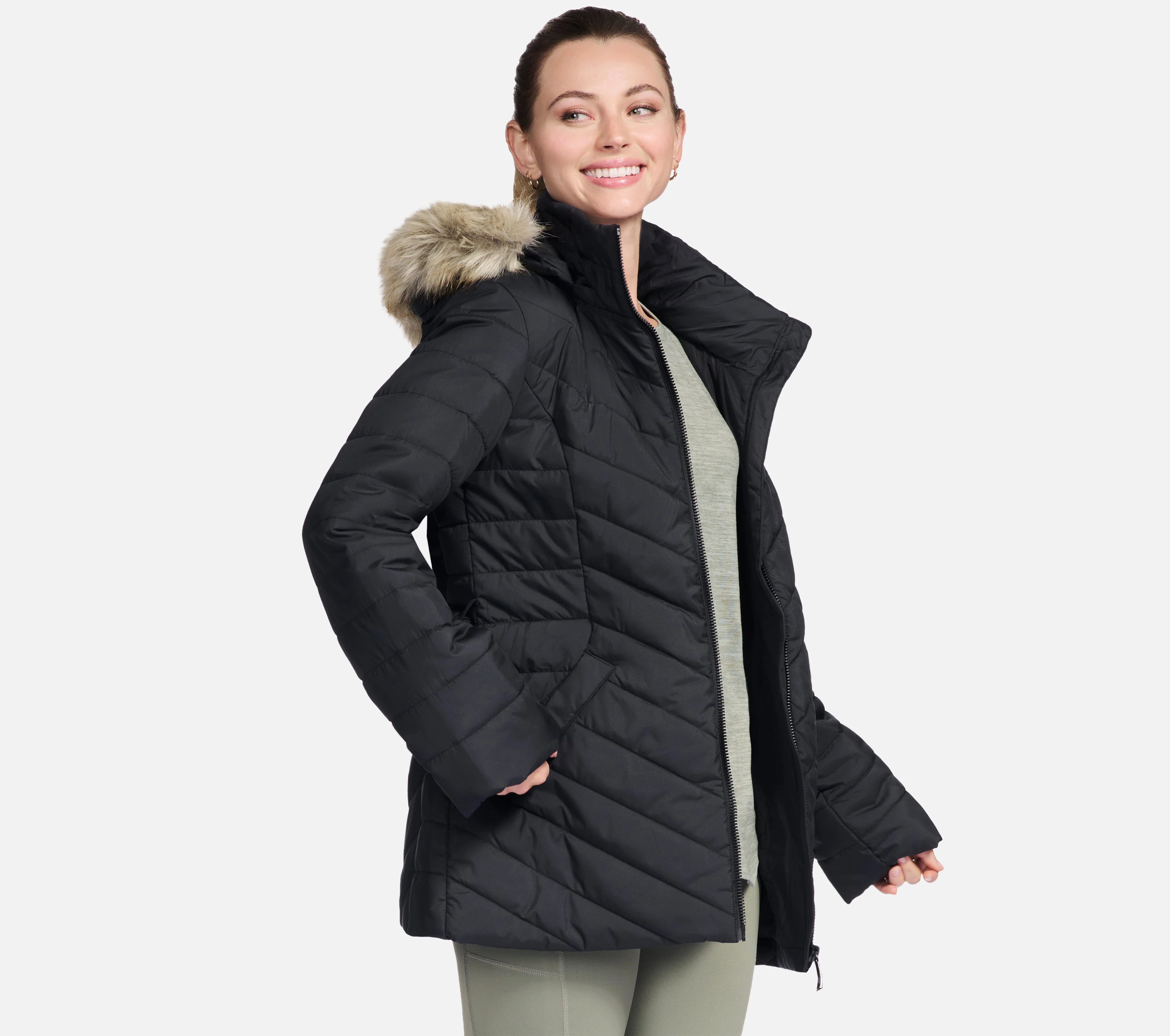 On-the-GO GO SHIELD Cozy Fit Belted Parka - Image 3